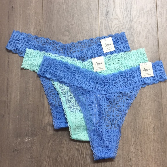 Jenni Other - Jenni Women's 3pack Lacy Thong Panty Panty NEW